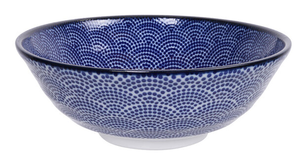 TOKYO DESIGN STUDIO - NIPPON BLUE RAMEN BOWL - 21x7.8 CM 1000ML 