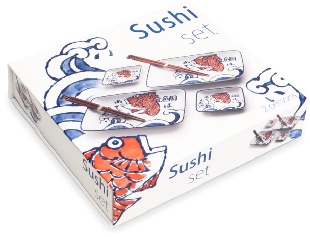 SUSHISET SAKANA 22X12,5CM|H2,5CM 2PERS