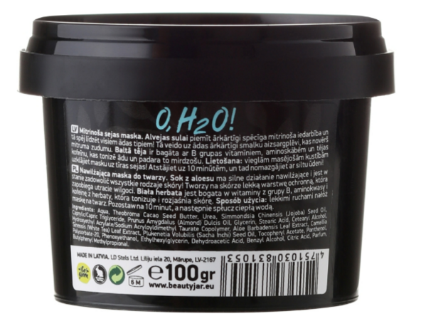 BEAUTY JAR - O,H2O hydraterend gezichtsmasker
