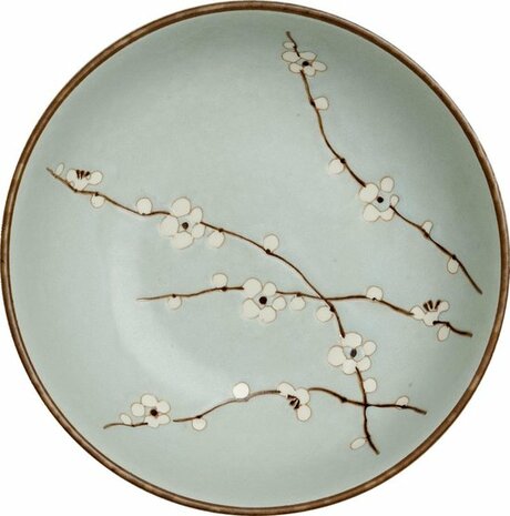 EDO JAPAN - Hana lichtgroen schaal, Ø24,5 cm | H9 cm
