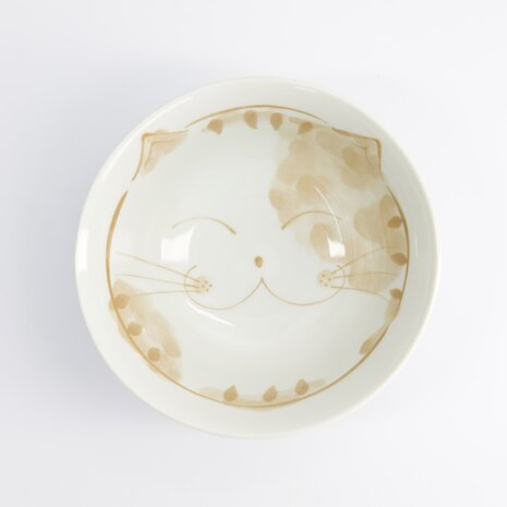 TOKYO DESIGN STUDIO - Kawaii Tayo Bowl Fuku Cat Neko Blue 15x7cmh 500ml MU-8007/B 6/48