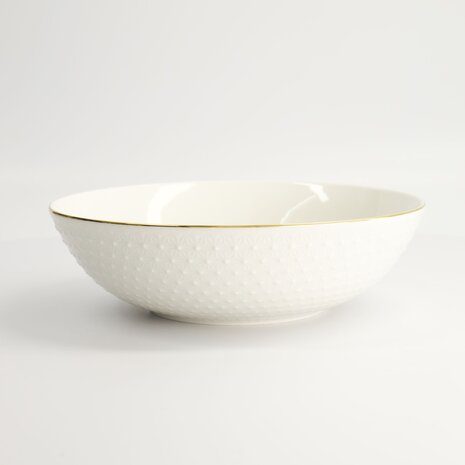 TOKYO DESIGN STUDIO - Nippon White Gold Rim Bowl 23x6.5cm 1300ml Star 3/18