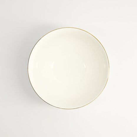 TOKYO DESIGN STUDIO - Nippon White Gold Rim Bowl 15x7cm 550ml Lines 6/36