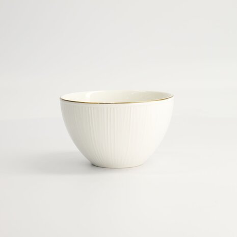 TOKYO DESIGN STUDIO - Nippon White Gold Rim Bowl 11.4x6cm 350ml Lines 6/48