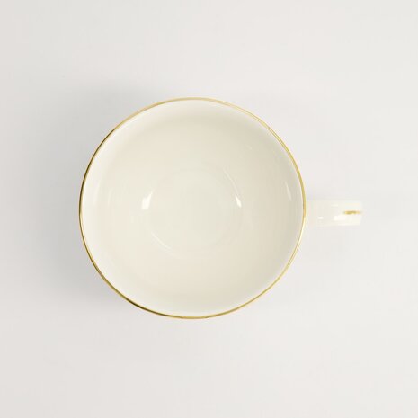 TOKYO DESIGN STUDIO - Nippon White Gold Rim Round Cup Star 250ml 10x6.2cm 16955 6/36