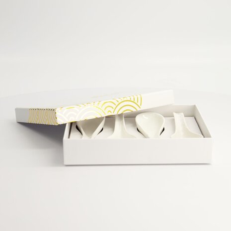 TOKYO DESIGN STUDIO - Nippon White Gold Rim Spoon Set 4pcs 13.8x4.8cm 1/24