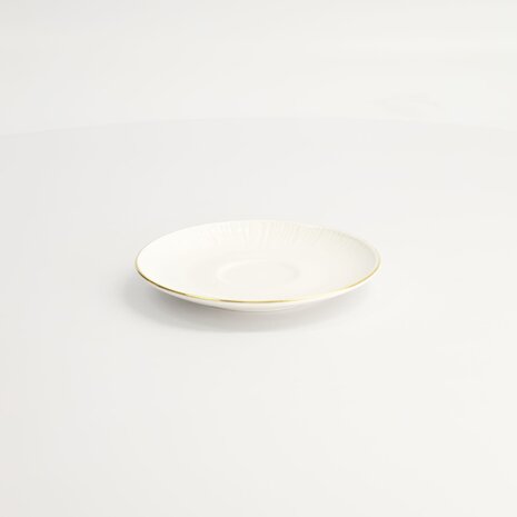 TOKYO DESIGN STUDIO - Nippon White Gold Rim Saucer 12.1x1.9cm (For Round Cup Lines 100ml) 16942 6/72