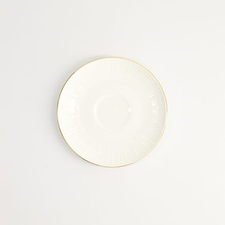 TOKYO DESIGN STUDIO - Nippon White Gold Rim Saucer 12.1x1.9cm (For Round Cup Lines 100ml) 16942 6/72