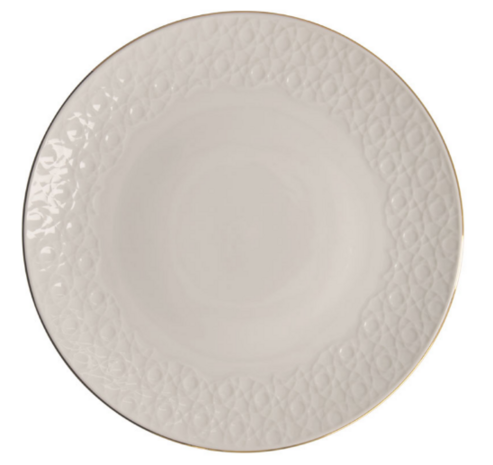 TOKYO DESIGN STUDIO - Nippon White Gold Rim Coupe Plate 25.5cm Stripe 6/48