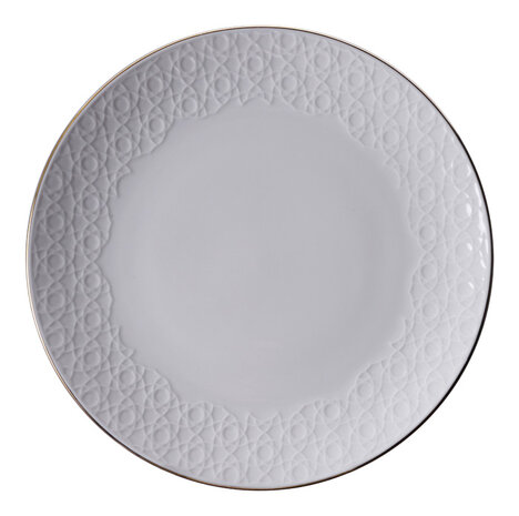 TOKYO DESIGN STUDIO - Nippon White Gold Rim Coupe Plate 30x3.4cm Stripe 1/18
