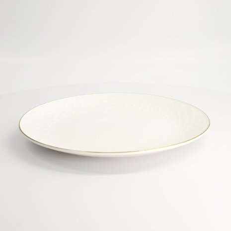 TOKYO DESIGN STUDIO - Nippon White Gold Rim Coupe Plate 30x3.4cm Star 1/18