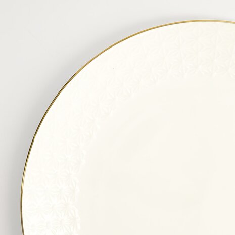 TOKYO DESIGN STUDIO - Nippon White Gold Rim Coupe Plate 30x3.4cm Star 1/18