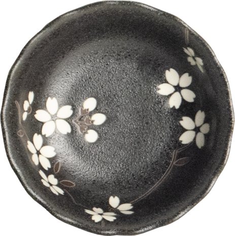 EDO JAPAN - SAUSSCHAALTJE ANEMOON ZWART, Ø9 cm | H3,5 cm, 6044114