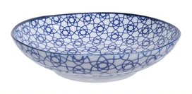 TOKYO DESIGN STUDIO - NIPPON BLUE -PASTA PLATE 21X5.2CM STRIPE YW-07/C PORSELEIN TOKYO DESIGN STUDIO - NIPPON BLUE -PASTA PLATE 21X5.2CM STRIPE YW-07/C PORSELEIN