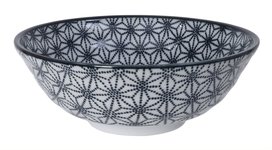 TOKYO DESIGN STUDIO- NIPPON BLACK - RAMEN BOWL 21X7.8CM 1000ML STAR TN-4913/I TOKYO DESIGN STUDIO- NIPPON BLACK - RAMEN BOWL 21X7.8CM 1000ML STAR TN-4913/I