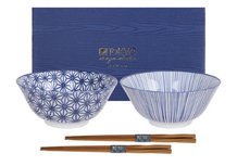 TOKYO DESIGN STUDIO - NIPPON BLUE- TAYO GIFTBOX 2PCS W/CHOPST.15.2X6.7CM STAR & LINES TOKYO DESIGN STUDIO - NIPPON BLUE- TAYO GIFTBOX 2PCS W/CHOPST.15.2X6.7CM STAR & LINES
